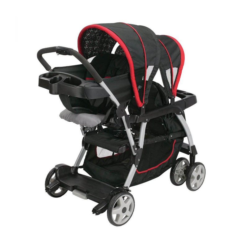 Graco Ready2Grow Double Stroller with Two SnugRide Car Seats & Extra Base, Marco