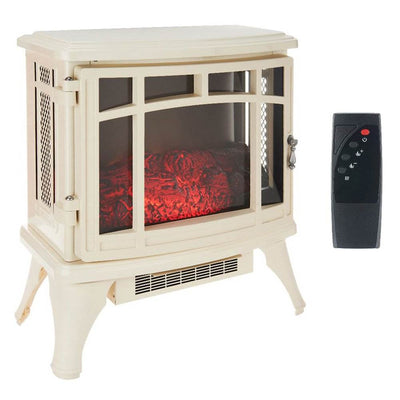 Duraflame Infrared Quartz Stove Heater with Flame Effect, Cream (Open Box)