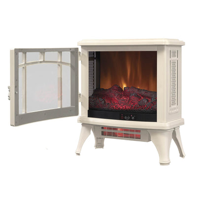 Duraflame Infrared Quartz Stove Heater with Flame Effect, Cream (Open Box)