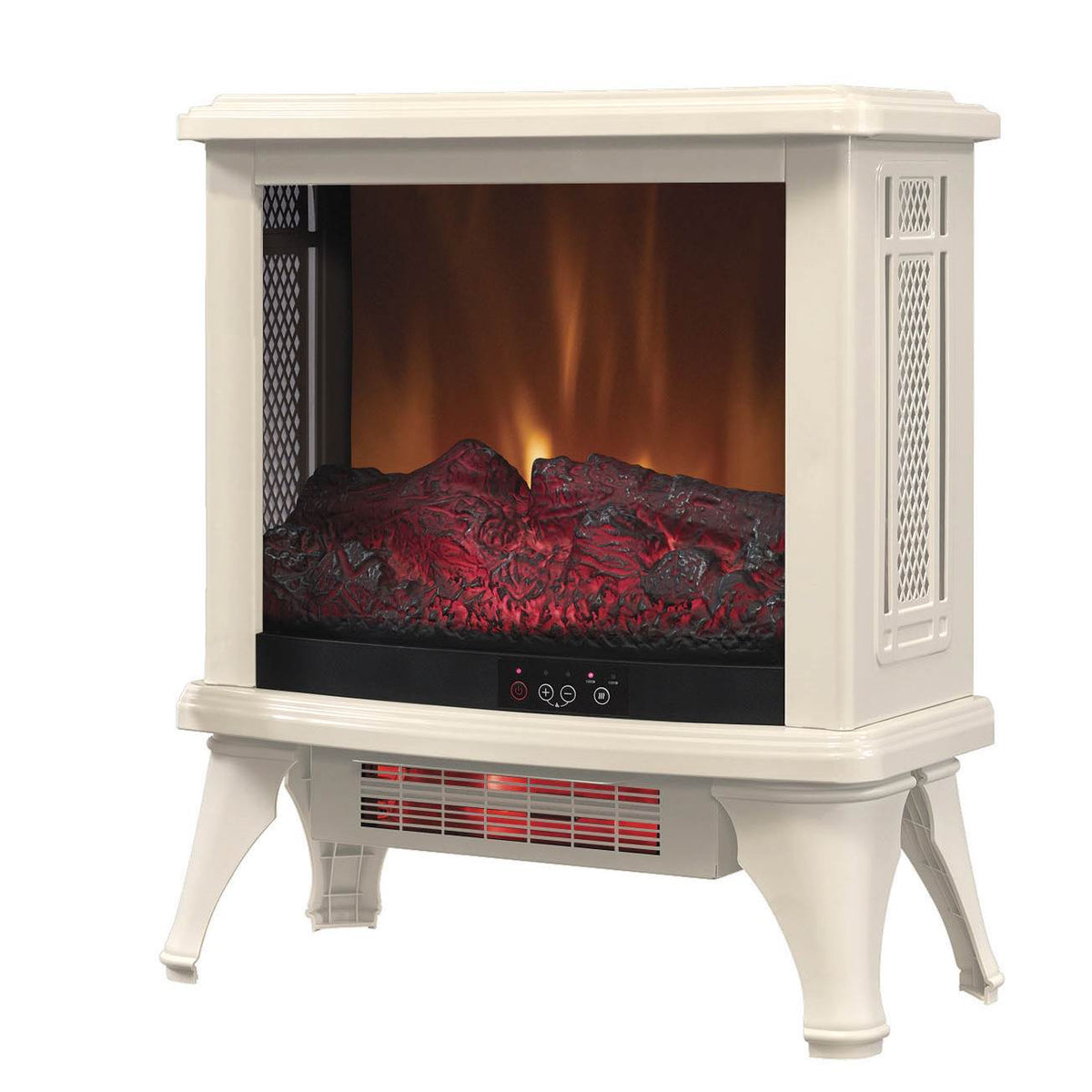 Duraflame Infrared Quartz Stove Heater with Flame Effect, Cream (Open Box)