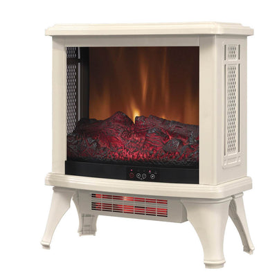 Duraflame Infrared Quartz Stove Heater with Flame Effect, Cream (Open Box)