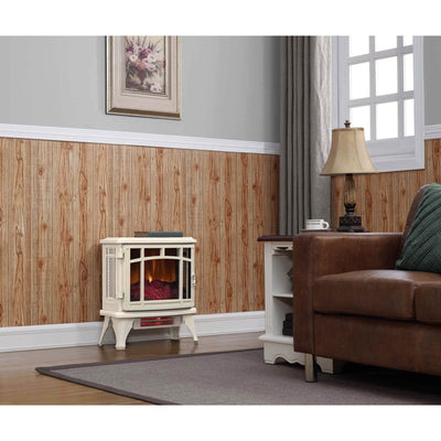 Duraflame Infrared Quartz Stove Heater with Flame Effect, Cream (Open Box)