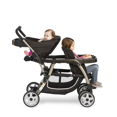 Graco Ready2Grow Dual Stroller & Two SnugRide Car Seat Travel System, Gotham