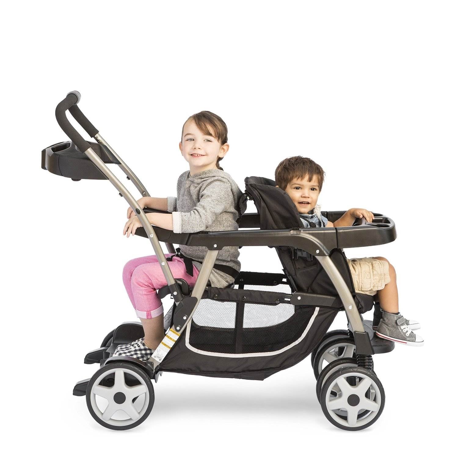 Graco Ready2Grow Dual Stroller & Two SnugRide Car Seat Travel System, Gotham