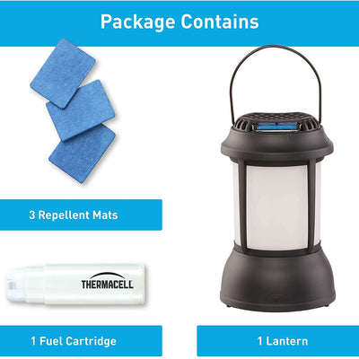 Thermacell Outdoor Bristol Mosquito Repeller Shield Lantern and Refills (6 Pack)