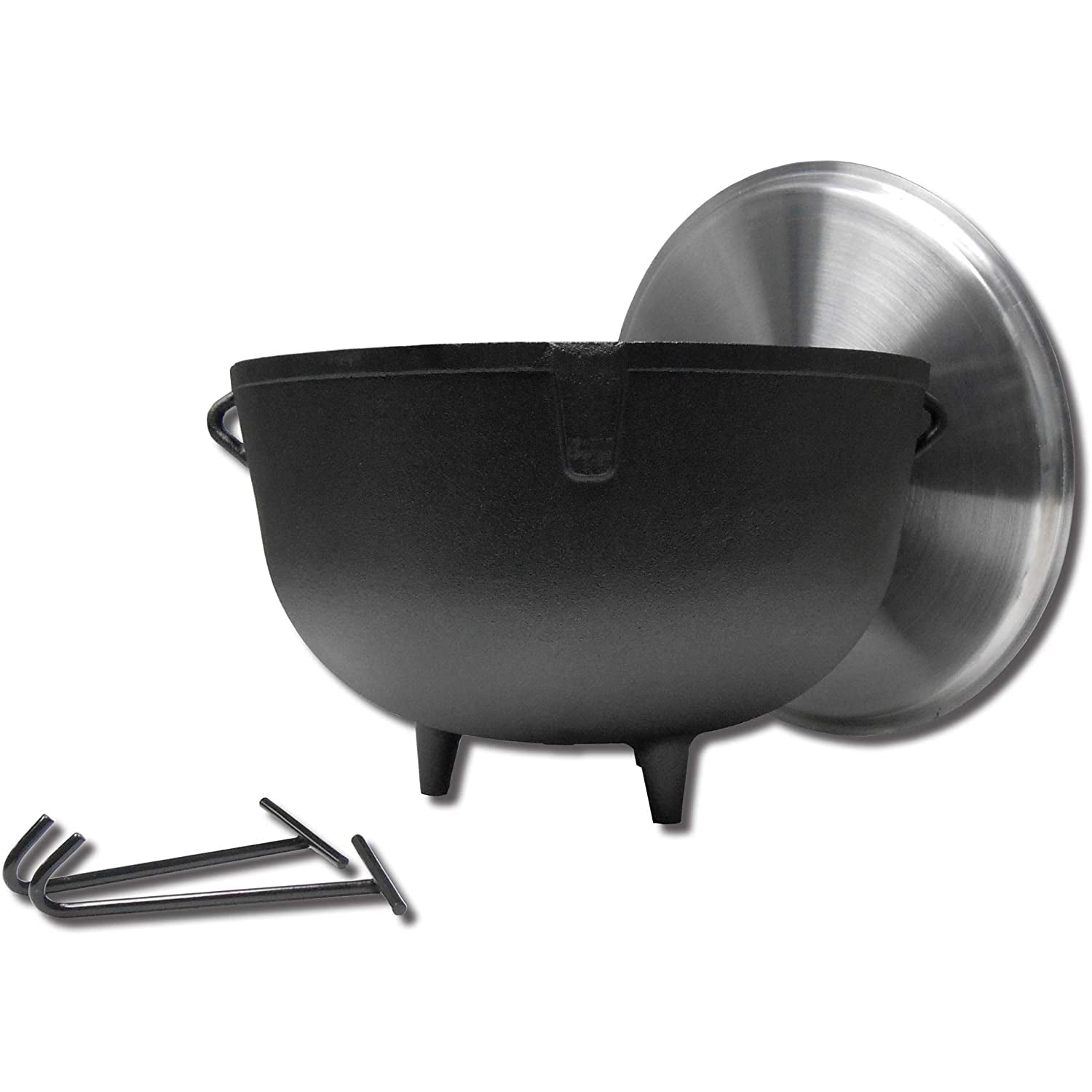 King Kooker 10-Gallon Heavy Duty Cast Iron Jambalaya Pot Feet and Lid(For Parts)