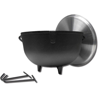 King Kooker 10-Gallon Heavy Duty Cast Iron Jambalaya Pot Feet and Lid(For Parts)