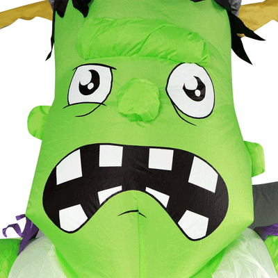 Holidayana 7 Foot Tall Inflatable Light Up Halloween Frankenstein Decoration