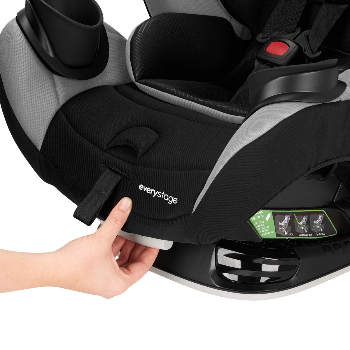 Evenflo 39212238 EveryStage LX All in One Car Seat, Kids 4 to 120 Pounds, Gamma