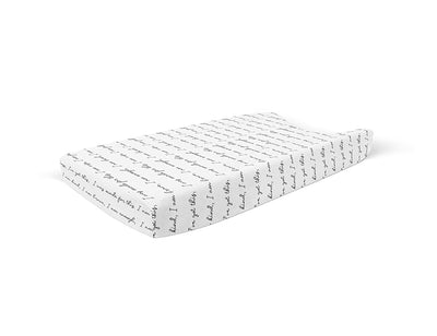 Goumikids Soft Organic Cotton Bamboo Baby Changing Pad Mat Cover, You are Loved
