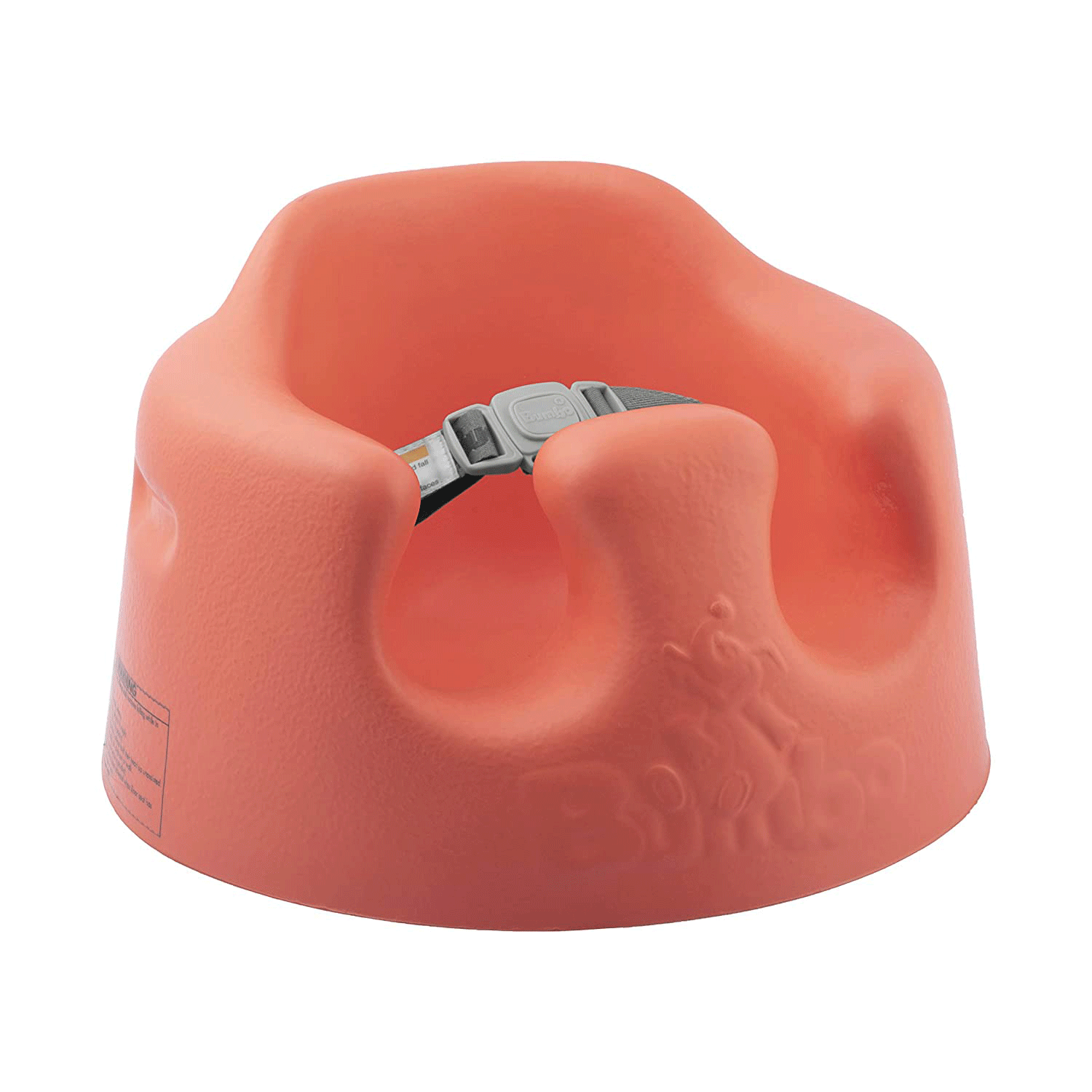Bumbo Baby Infant Soft Foam Wide Floor Seat w/ Adjustable Harness, Living Coral (Refurbished)
