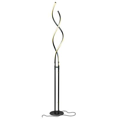 Brightech Embrace LED 2 In 1 Spiral Bright Floor Table Lamp, Jet Black(Open Box) - VMInnovations