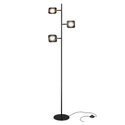 Brightech Tree LED Spotlight Super Bright 3 Light Floor Lamp, Jet Black (2 Pack)