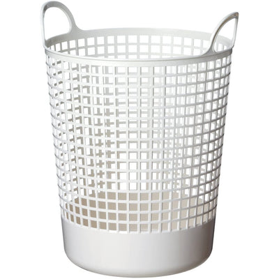 Like-it 15 x 16 x 20" Large Scandinavia Style Round Storage Basket, White (Used)