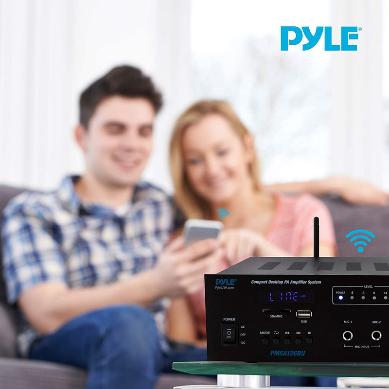 Pyle Bluetooth PA Speaker & Microphone Receiver Amplifier bundle (Open Box)