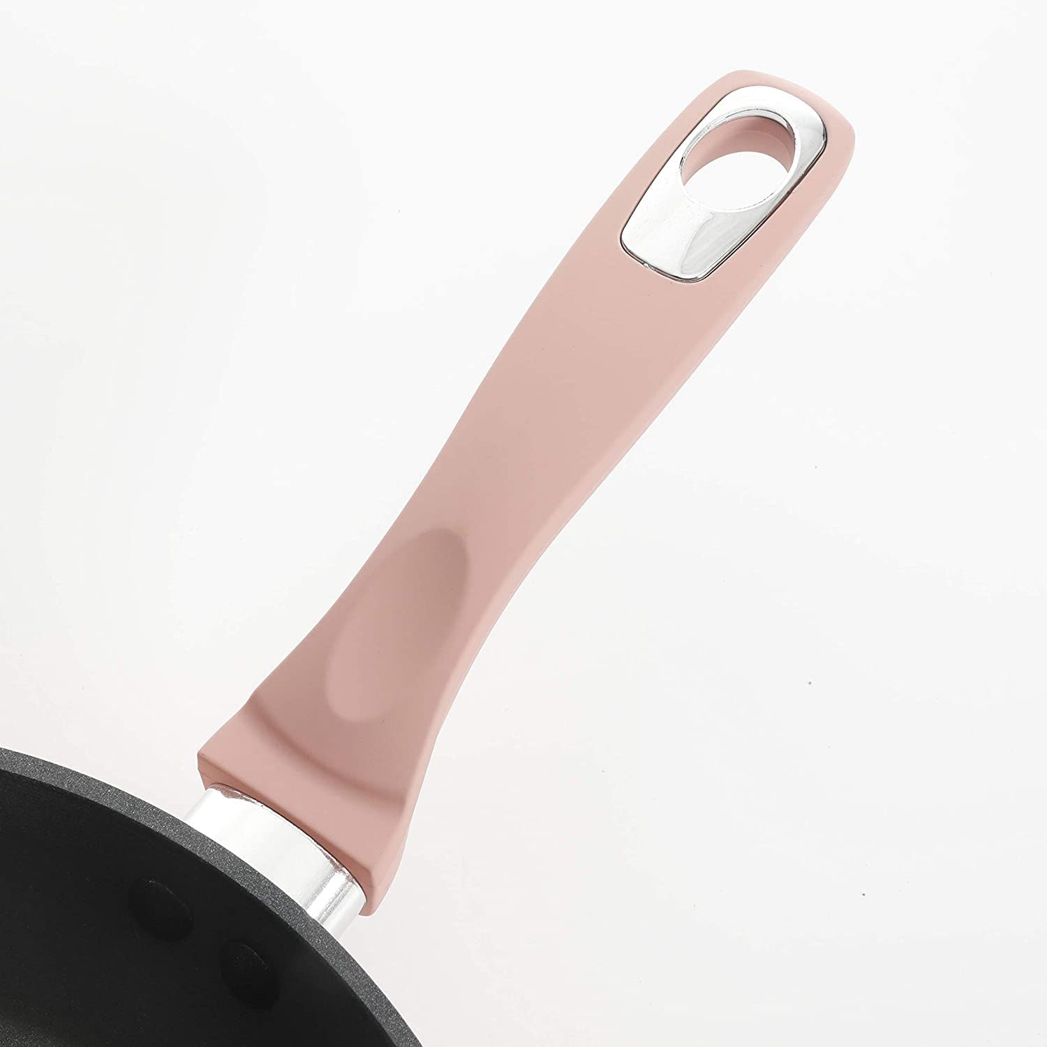 Oster 12 Piece Aluminum Non Stick Home Frying Pot & Pan Cookware Set, Dusty Rose