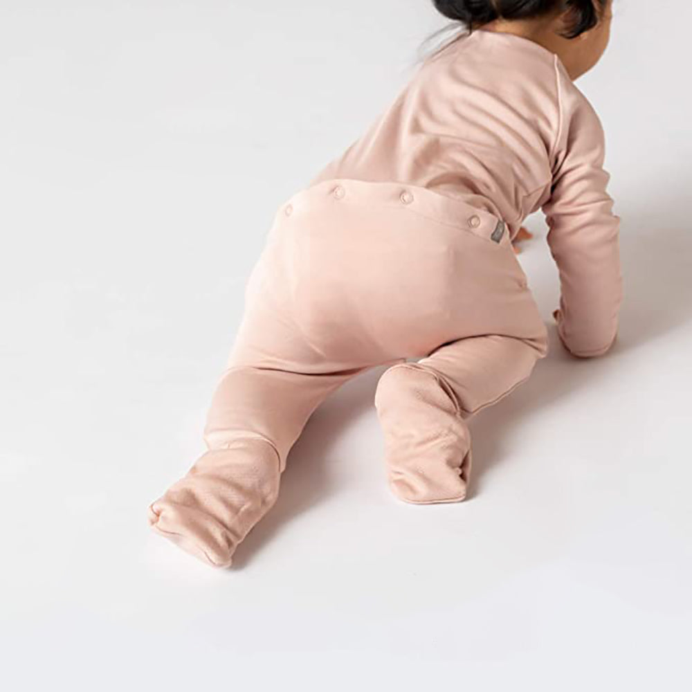 Goumikids Unisex Baby Footie Pajamas Organic Sock Sleeper Clothes, 0-3M Pewter