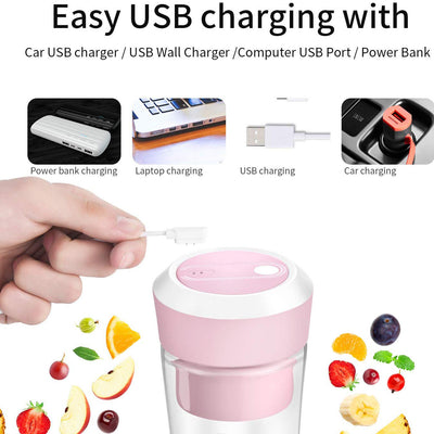 Geek Chef 10Oz Portable Cordless Rechargeable Blender & Electric Juice Extractor