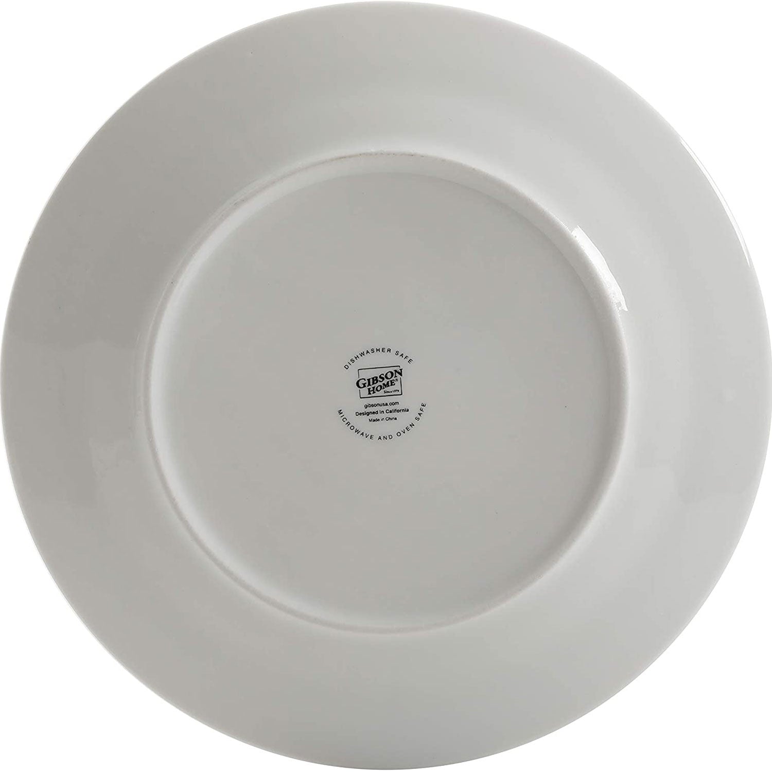 Gibson Netherwood 12 Piece Round Glaze Dinnerware Plates, Bowls, and Mugs, White - VMInnovations