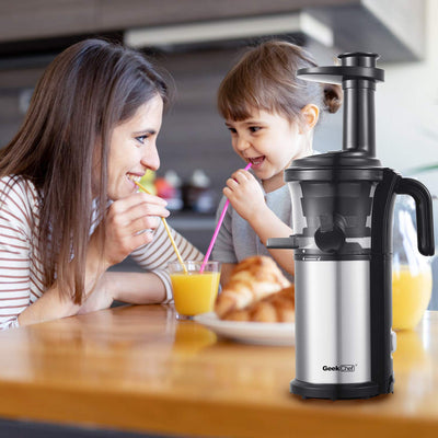 Geek Chef Compact Electric Masticating Juice Extractor (Certified Refurbished)