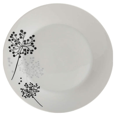 Gibson Netherwood 12 Pc Glaze Dinnerware Plates, Bowls, and Mugs, White (3 Pack)