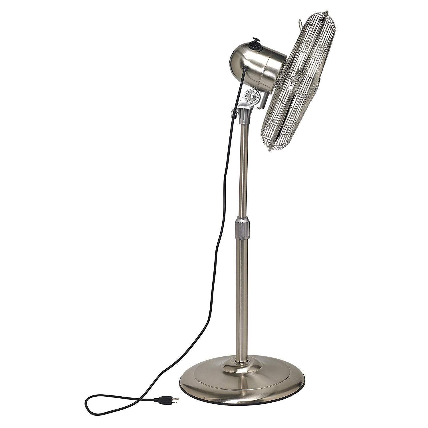 DecoBreeze 17 Inch Brushed Stainless Steel Indoor Floor Fan, Silver (For Parts)