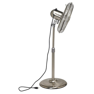 DecoBreeze 17 Inch Brushed Stainless Steel Indoor Floor Fan, Silver (For Parts)
