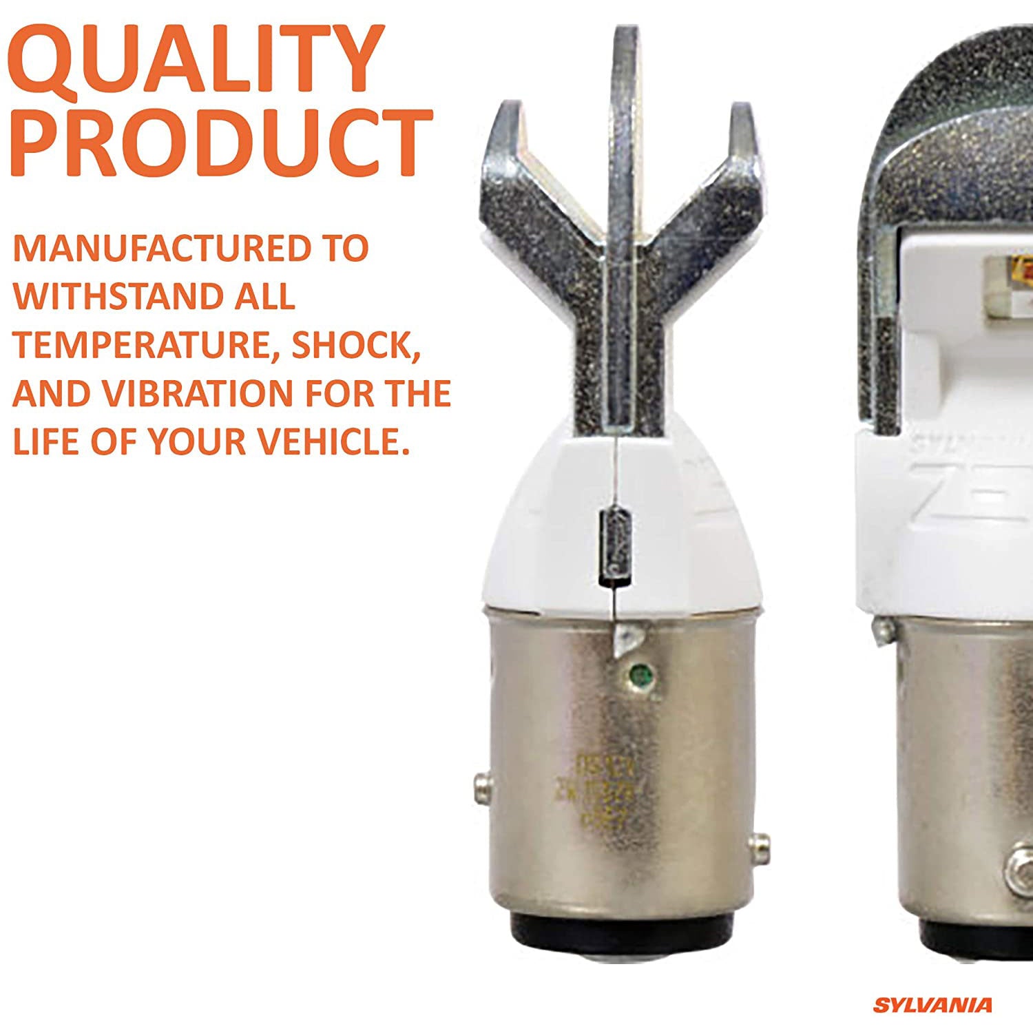 Sylvania Zevo 1157 Amber LED Bright Interior Exterior Mini Light Bulb, 2 Pack (Refurbished)