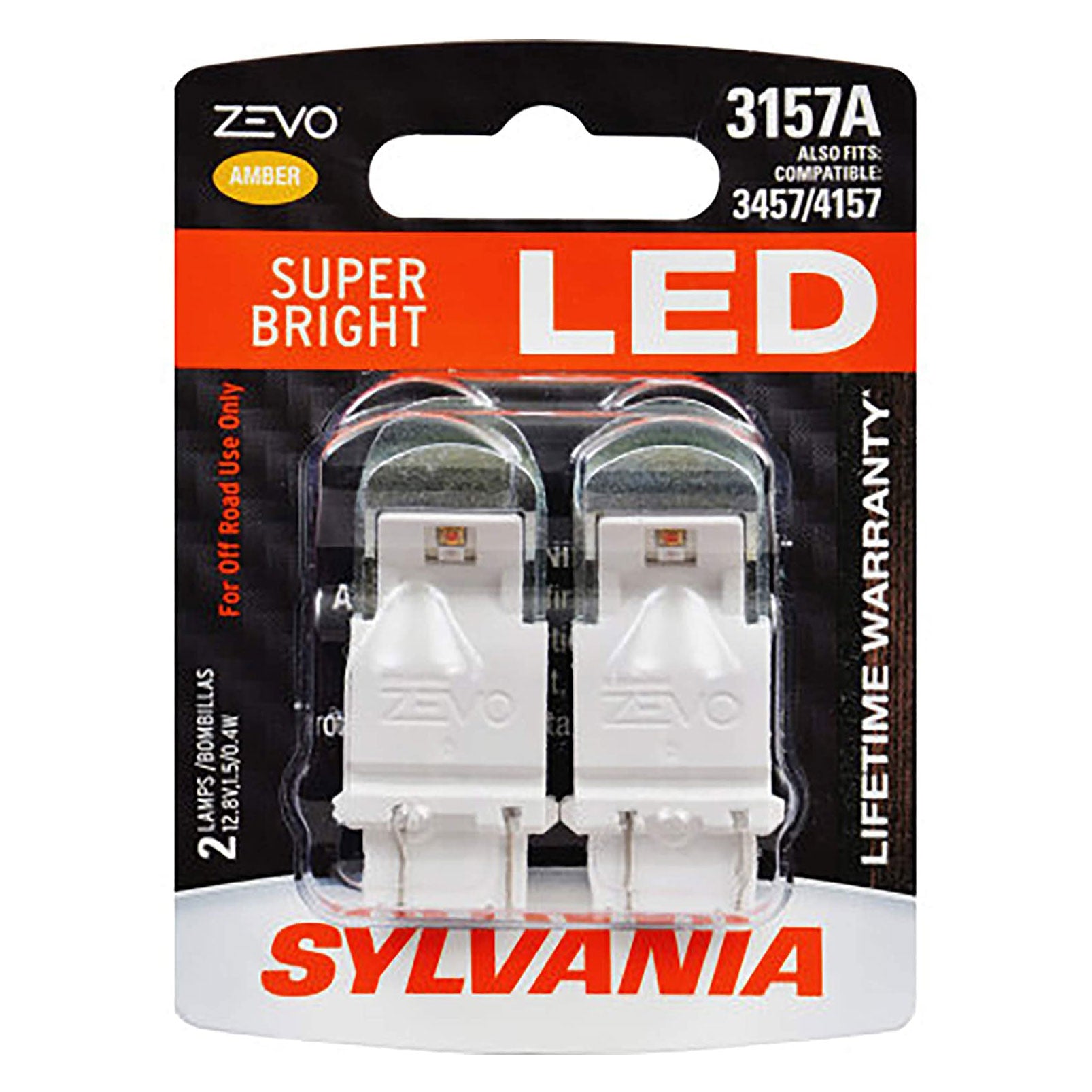 Sylvania Zevo 3157 Amber LED Bright Interior Exterior Mini Light Bulb, 2 Pack - VMInnovations