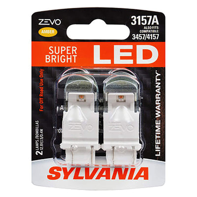 Sylvania Zevo 3157 Amber LED Bright Interior Exterior Mini Light Bulb, 2 Pack - VMInnovations