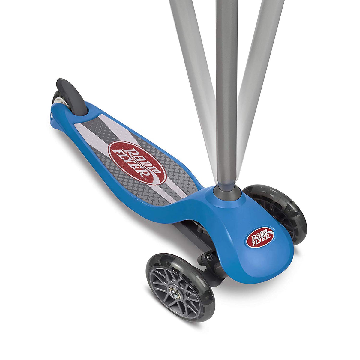 Radio Flyer Lean 'N Glide Kids 3-Wheel Scooter with Light Up Wheels, Blue (Used)