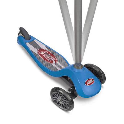 Radio Flyer Lean 'N Glide Kids 3-Wheel Scooter with Light Up Wheels, Blue (Used)