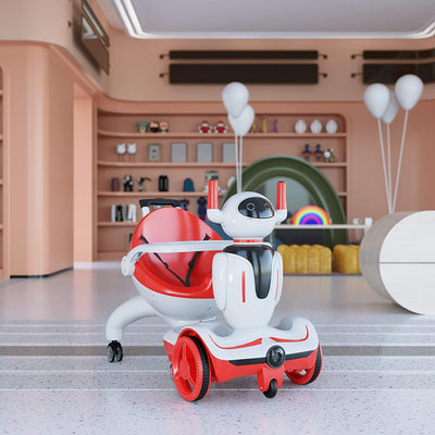 TOBBI 3 in 1 Kids Electric Ride On Robot Buggy Toy Car with Remote Control, Red - VMInnovations