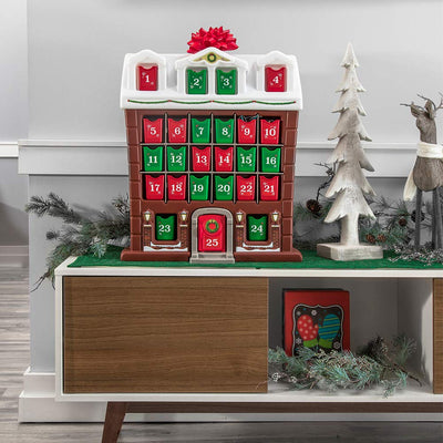 Step2 My First Advent Month Calendar Snowy Holiday Cottage w/ Individual Bins