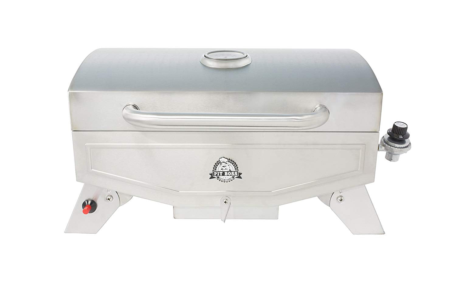 Pit Boss Grills Stainless Steel Portable 2 Rack 1 Burner Propane Gas Grill