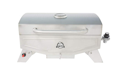Pit Boss Grills Stainless Steel Portable 2 Rack 1 Burner Propane Gas Grill