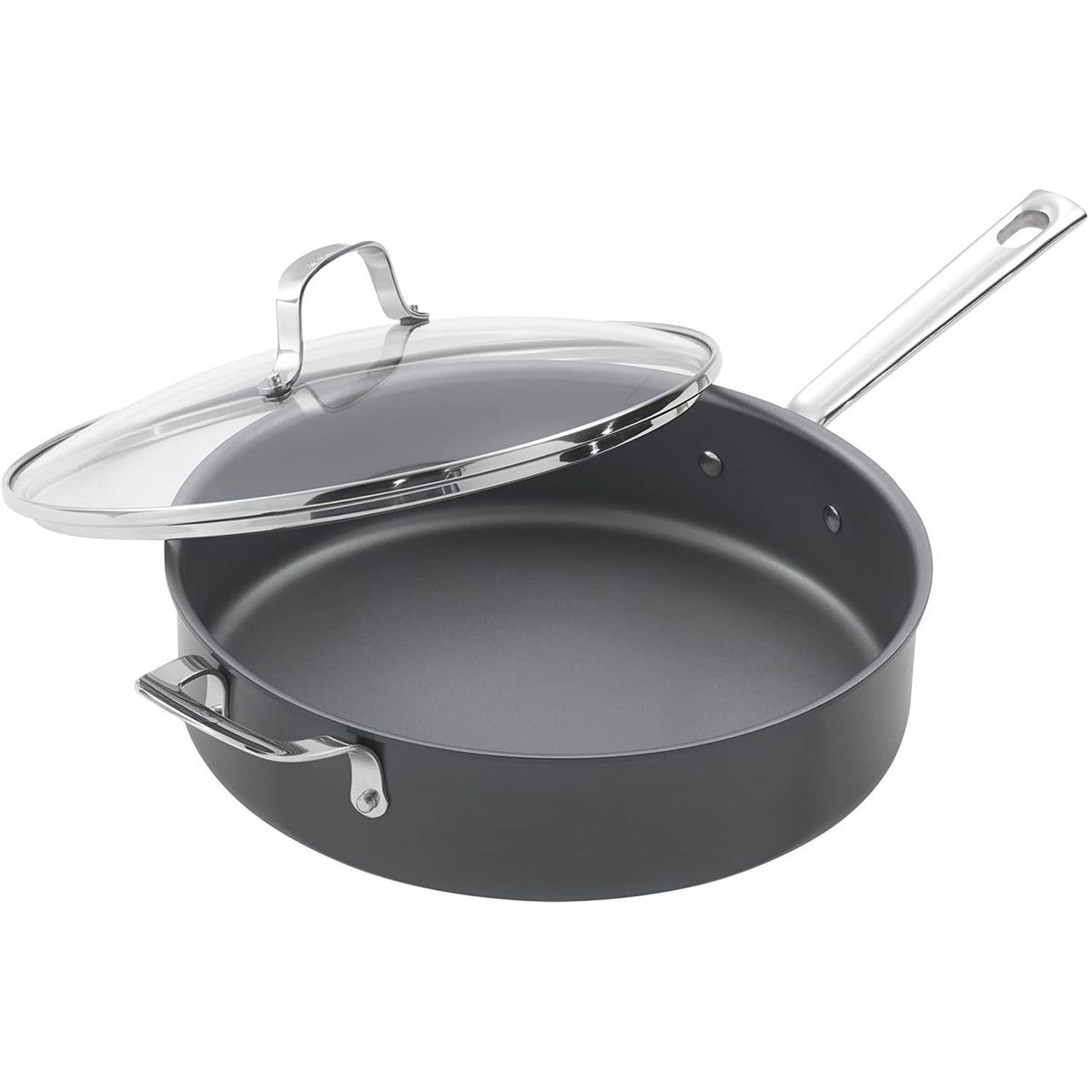 Emeril Lagasse Nonstick Hard Anodized Covered Deep 5 Quart Saute Pan (Open Box)