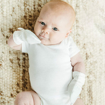 Goumikids 0-3M Organic Baby Footie Pajamas & No Scratch Infant Mittens (2 Pairs) - VMInnovations