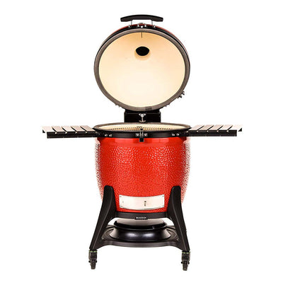 Kamado Joe Big Joe III 24 In. Portable BBQ Ceramic Charcoal Grill, Red(Open Box)