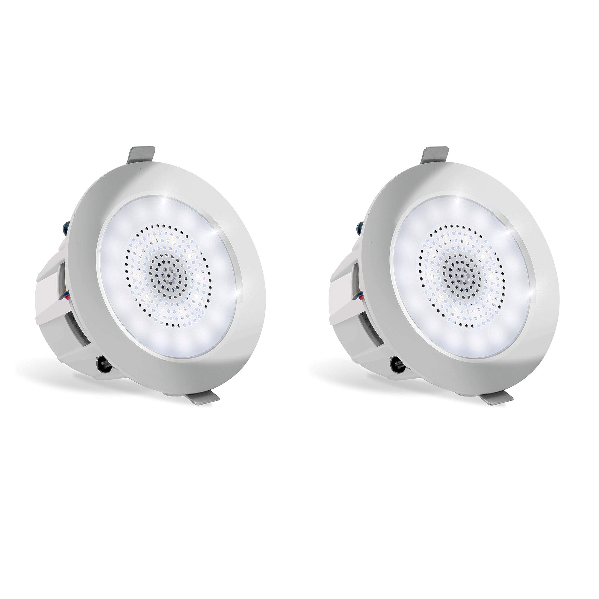 Pyle 4 Inch 2 Way 160W Bluetooth Ceiling Wall Speakers and LED Light (8 Pack)
