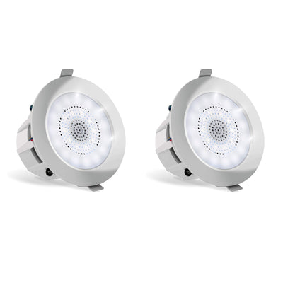 Pyle 4 Inch 2 Way 160W Bluetooth Ceiling Wall Speakers and LED Light (8 Pack)