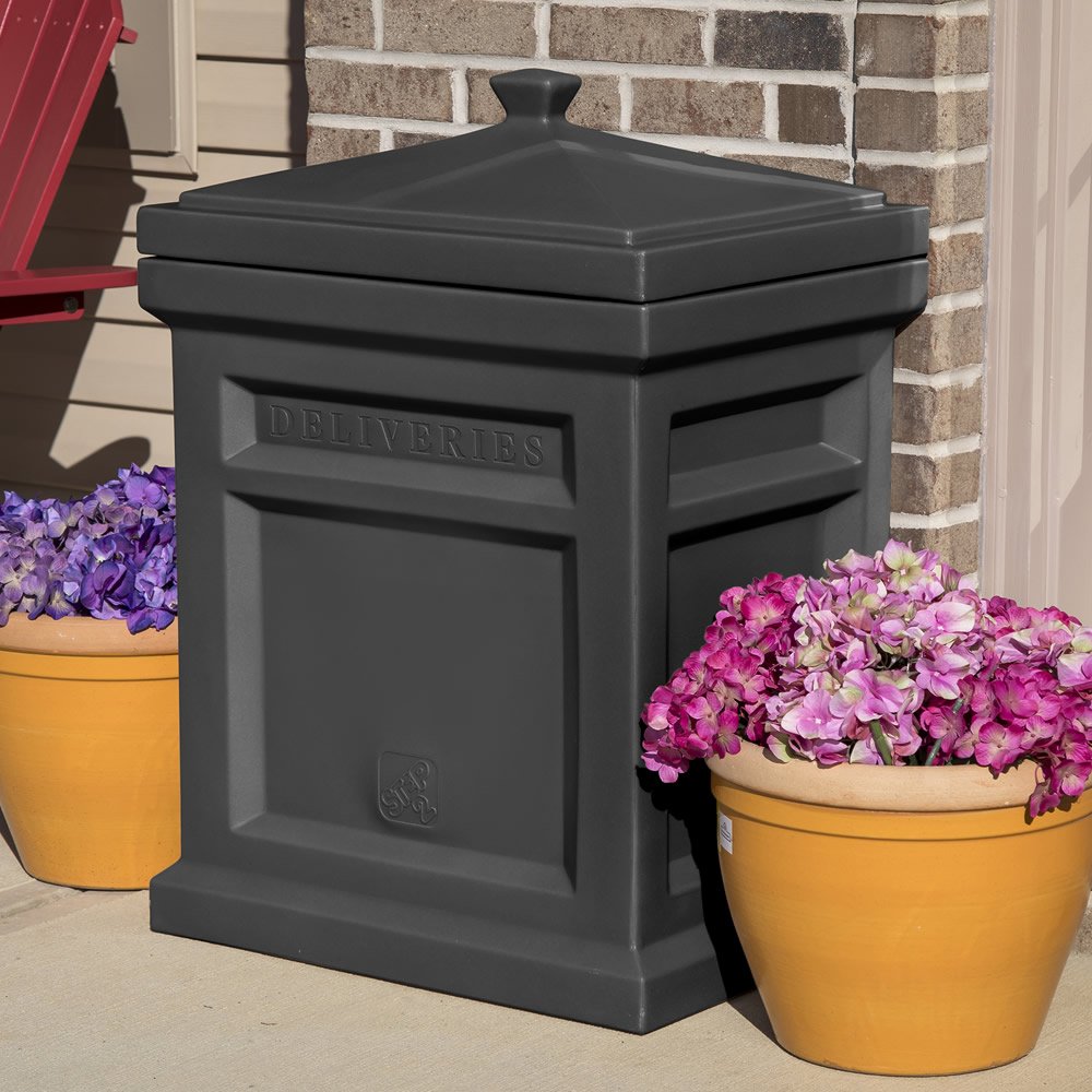 Step2 Express Outdoor Porch Mail Package Delivery Box Container, Black (OpenBox) - VMInnovations