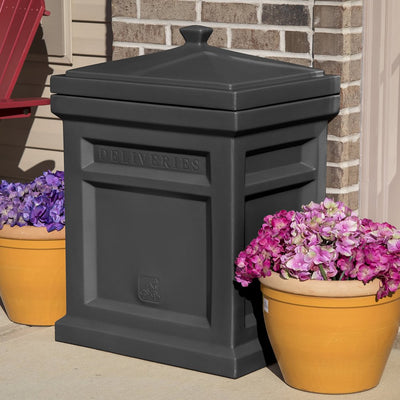 Step2 Express Outdoor Porch Mail Package Delivery Box Container, Black (OpenBox) - VMInnovations