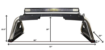 Go Rhino Universal Stainless Steel Mounted Lighting Sport Bar 2.0 (Open Box)