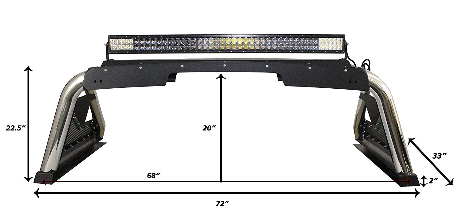 Go Rhino Universal Stainless Steel Mounted Lighting Sport Bar 2.0 (Used)
