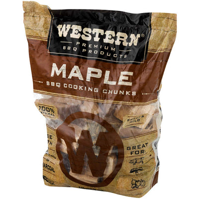 Western BBQ Maple Barbecue Flavor Wood Cooking Chunks for Grilling (4-Pack) - VMInnovations