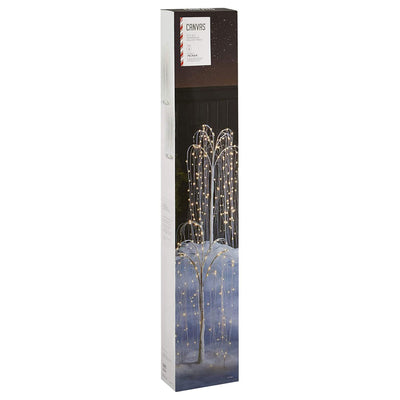 Noma Pre Lit LED Light Up Willow Tree Holiday Lawn Decoration, 2 Pack (Used)