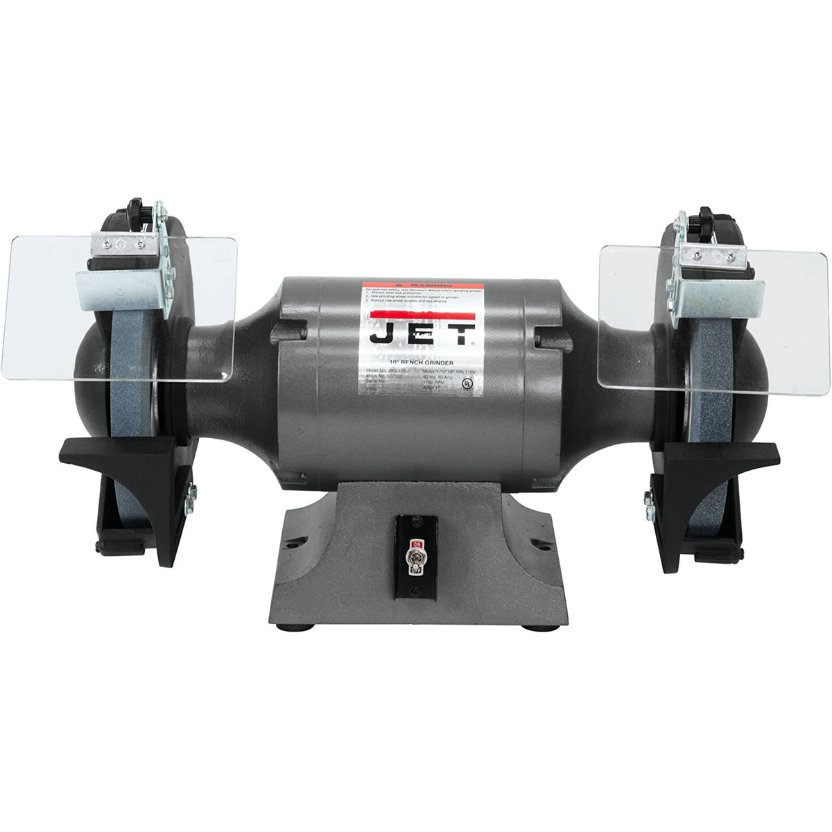 JET Cast Iron 10 Inch Industrial Bench Grinder Wheel Grinding System (Open Box)