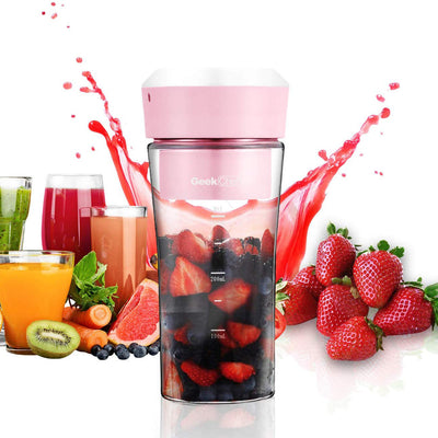 Geek Chef 10Oz Portable Cordless Rechargeable Blender & Electric Juice Extractor