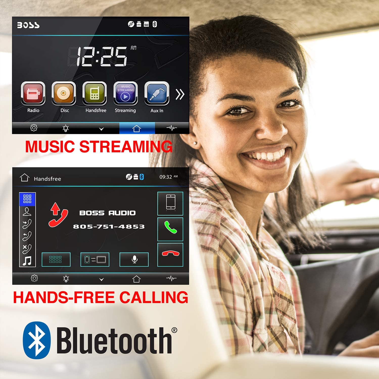 BOSS Audio BVB9358RC Double DIN 6.2" Touchscreen Bluetooth Audio Car DVD Player